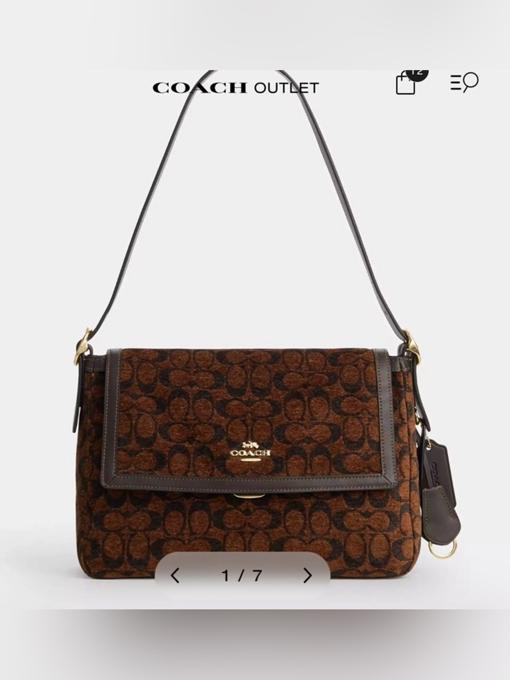 Rare Coach Large Etta Chenille Limited Drop - Picture 11 of 12